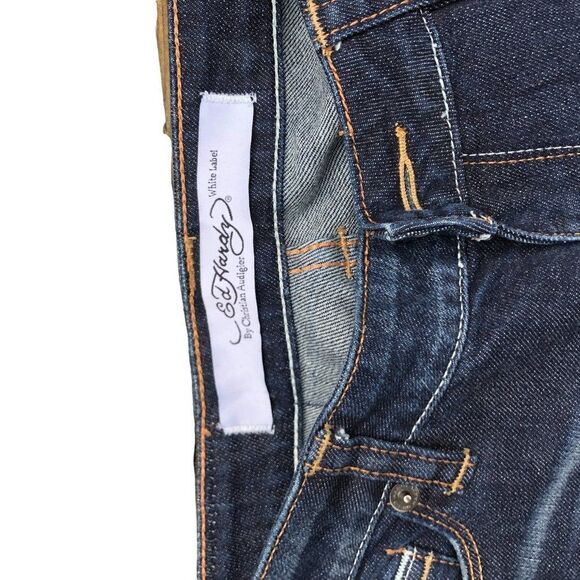 ED Hardy Jeans Size 29 Blue By Christian Audigier - Picture 7 of 8